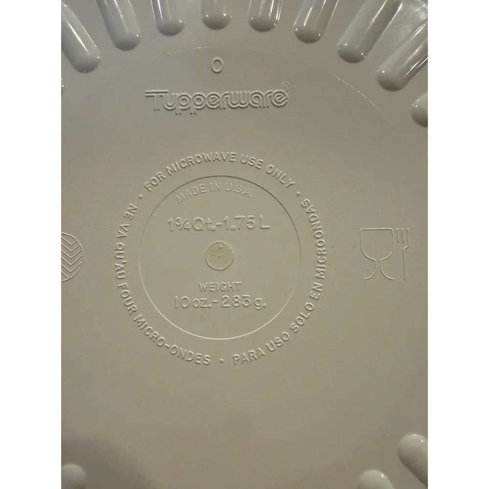 Tupperware Ultra 21 Set 4pc 3Qt 1.75Qt Microwave‎ Dishes Steamer Lid Almond USA